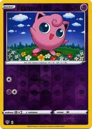 Darkness Ablaze Jigglypuff #67/189 reverse holo